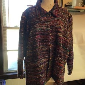 The Territory Ahead-button front 100% silk jacket